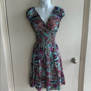 Elegant Paisley Print Dress